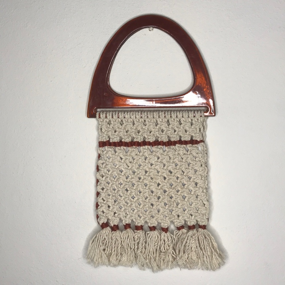 Vintage Handmade Macrame Handbag